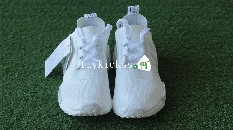 Real Boost Adidas Originals NMD R1 PK Triple White BA8630